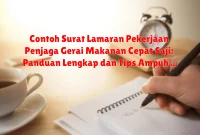 Contoh Surat Lamaran Pekerjaan Penjaga Gerai Makanan Cepat Saji: Panduan Lengkap dan Tips Ampuh