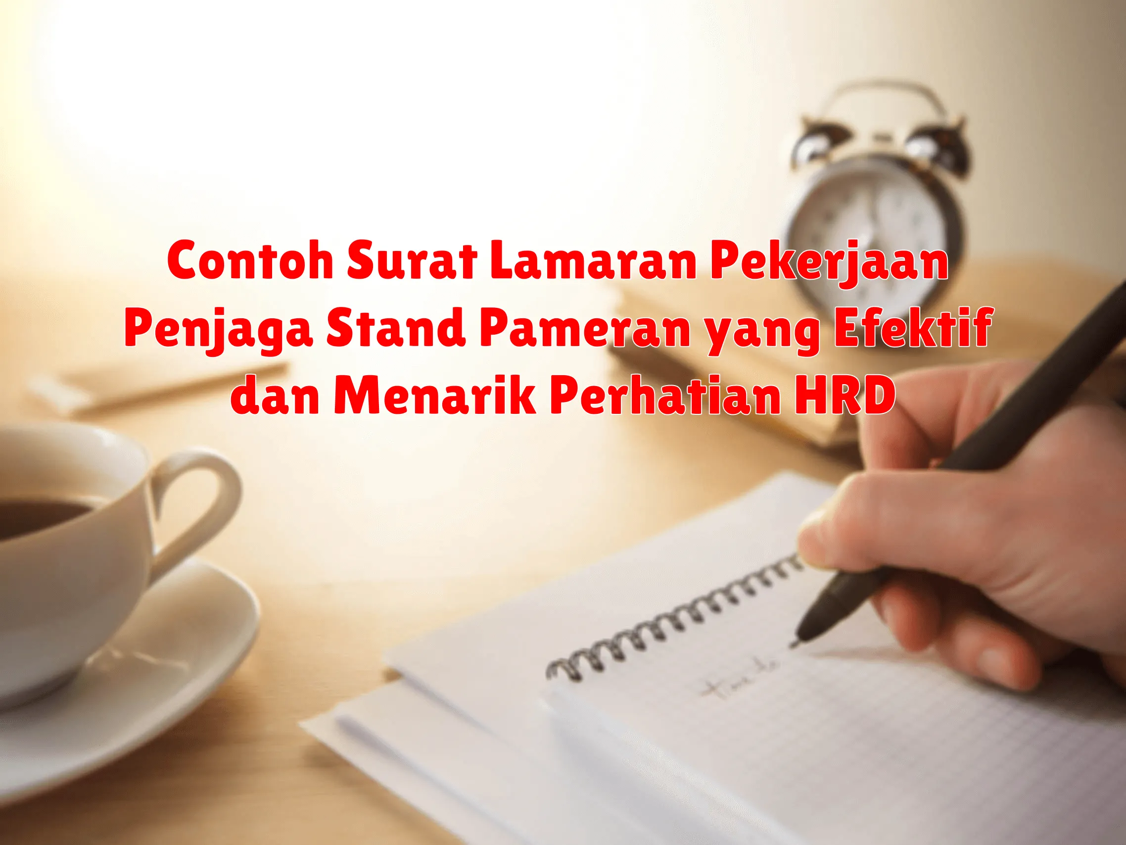 Contoh Surat Lamaran Pekerjaan Penjaga Stand Pameran yang Efektif dan Menarik Perhatian HRD