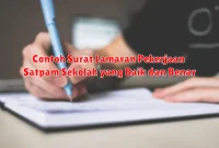 Contoh Surat Lamaran Pekerjaan Satpam Sekolah yang Baik dan Benar
