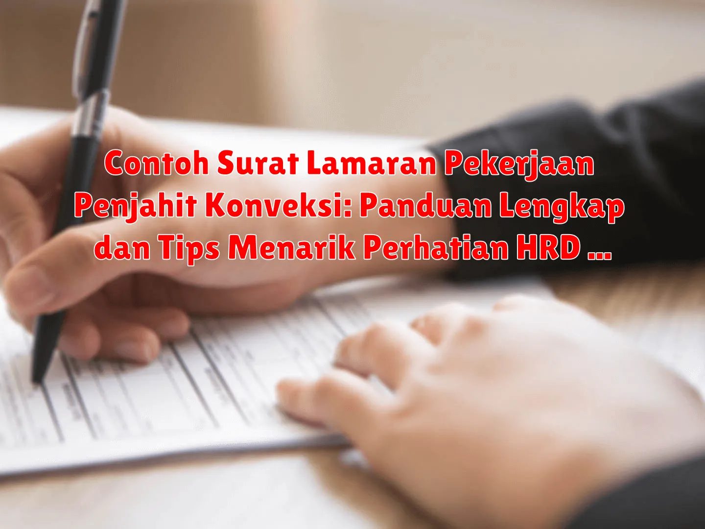 Contoh Surat Lamaran Pekerjaan Penjahit Konveksi: Panduan Lengkap dan Tips Menarik Perhatian HRD