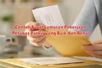 Contoh Surat Lamaran Pekerjaan Petugas Parkir yang Baik dan Benar
