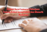 Contoh Surat Lamaran Pekerjaan Tukang Kebun yang Efektif dan Menarik Perhatian