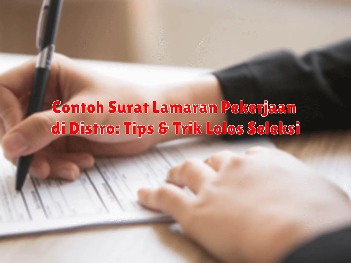 Contoh Surat Lamaran Pekerjaan di Distro: Tips & Trik Lolos Seleksi