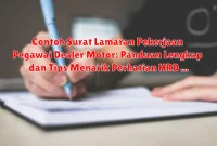 Contoh Surat Lamaran Pekerjaan Pegawai Dealer Motor: Panduan Lengkap dan Tips Menarik Perhatian HRD