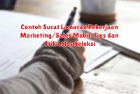 Contoh Surat Lamaran Pekerjaan Marketing/Sales Mobil: Tips dan Trik Lolos Seleksi