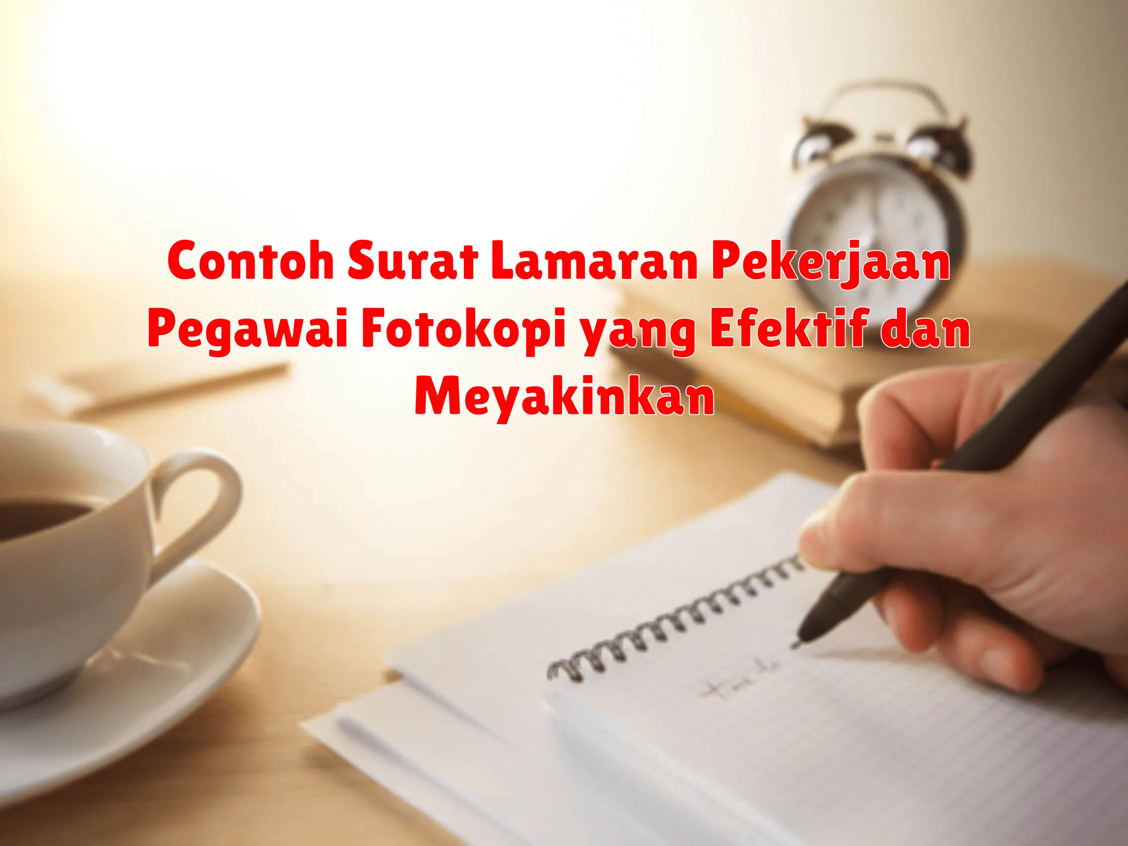 Contoh Surat Lamaran Pekerjaan Pegawai Fotokopi yang Efektif dan Meyakinkan