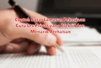Contoh Surat Lamaran Pekerjaan Guru Les Privat yang Efektif dan Menarik Perhatian