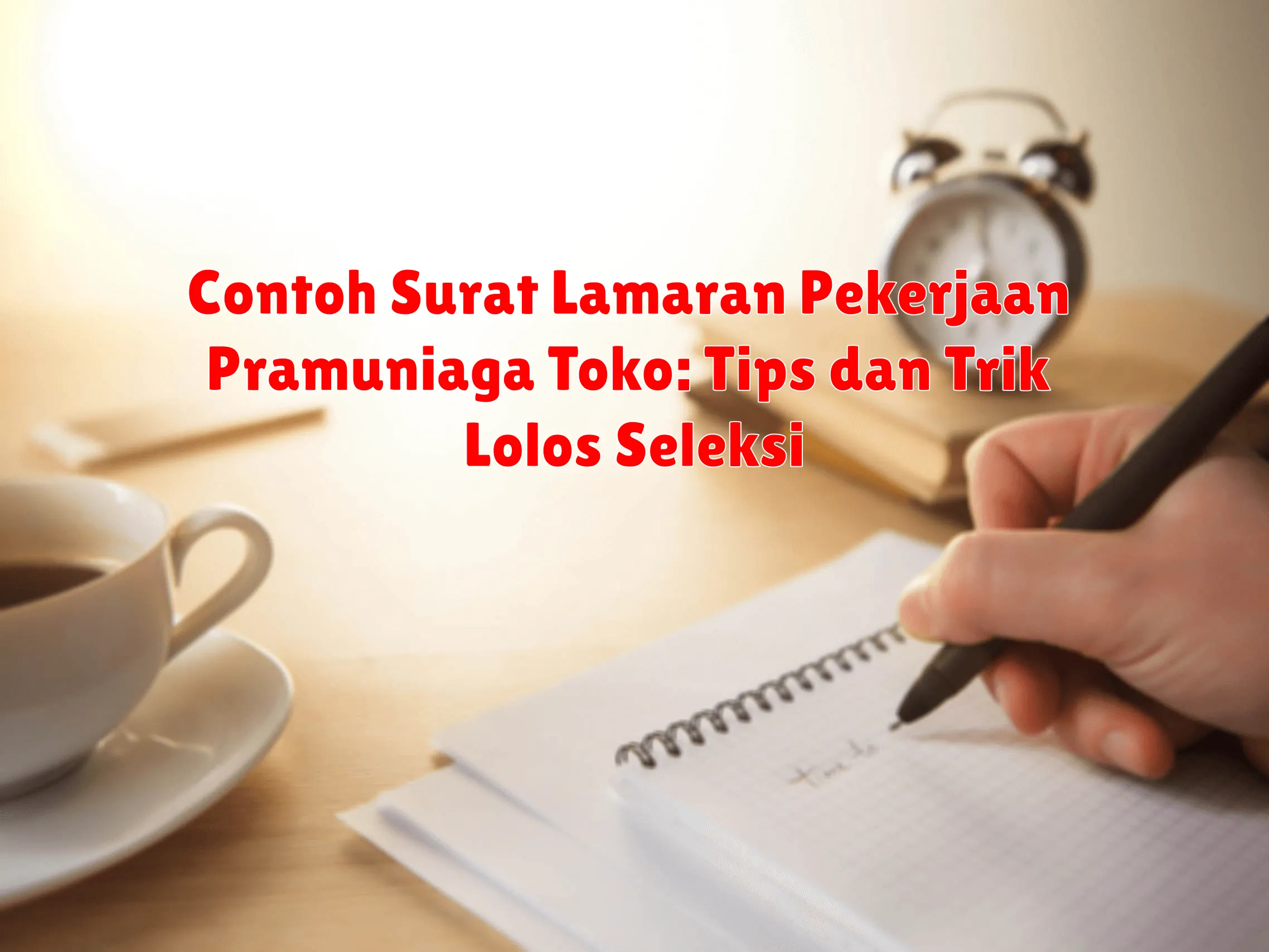 Contoh Surat Lamaran Pekerjaan Pramuniaga Toko: Tips dan Trik Lolos Seleksi