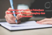 Contoh Surat Lamaran Pekerjaan Admin Toko: Panduan Lengkap dan Profesional
