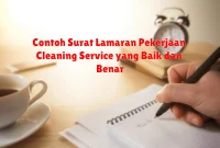 Contoh Surat Lamaran Pekerjaan Cleaning Service yang Baik dan Benar