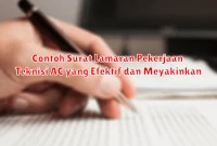 Contoh Surat Lamaran Pekerjaan Teknisi AC yang Efektif dan Meyakinkan