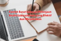 Contoh Surat Lamaran Pekerjaan Analis Laboratorium yang Efektif dan Meyakinkan